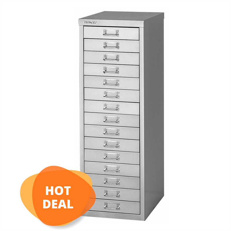 BISLEY MultiDrawer Schubladenschrank 39er Serie DIN A4 > 15 Schubladen à H 51 mm