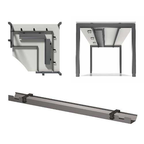 BISLEY Kabelkanal für CITO Schreibtisch • Bürotisch > Breite 1.200 mm