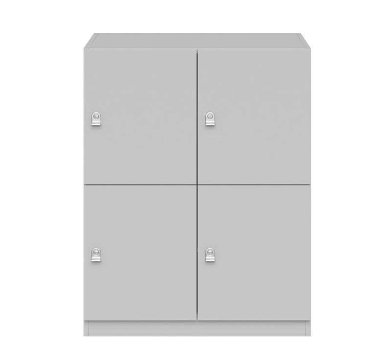 BISLEY Pren Schließfachschrank • 2 Abteile mit je 2 Fächern > 500 mm Tief