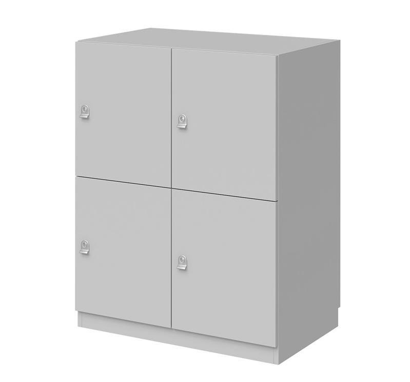 BISLEY Pren Schließfachschrank • 2 Abteile mit je 2 Fächern > 500 mm Tief