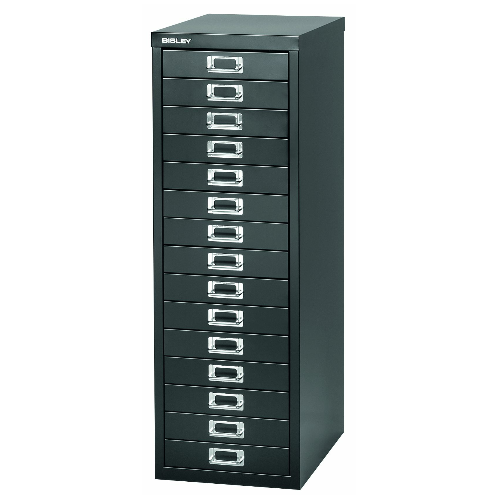 BISLEY MultiDrawer Schubladenschrank 39er Serie DIN A4 > 15 Schubladen à H 51 mm