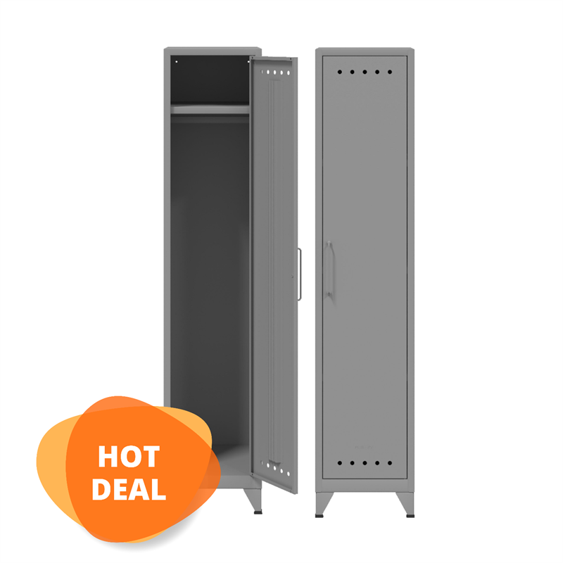 BISLEY Fern Garderobenschrank mit Hutboden und Kleiderstange • 510 mm Tief