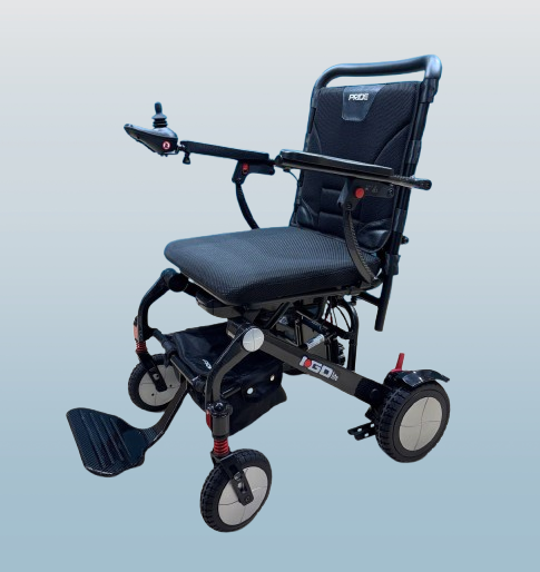 PRIDE i-Go Lite Carbon Elektrorollstuhl • Reise Rollstuhl nur 18 kg • 6 KM/H