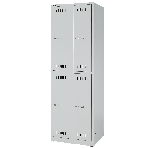 BISLEY Garderobenschrank GL06D2 • 2 Abteile - Breite 600 mm > Tiefe 500 mm
