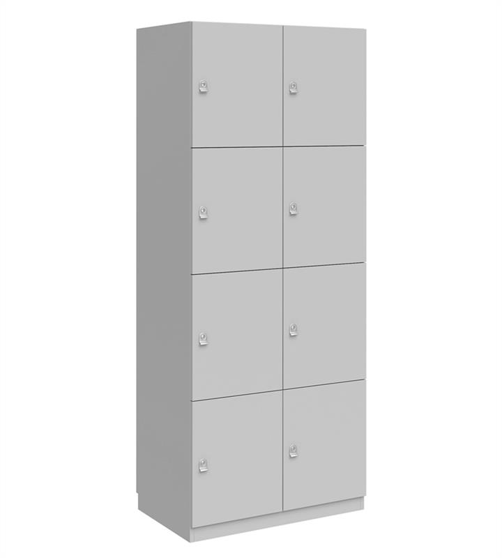 BISLEY Pren Schließfachschrank • 2 Abteile mit je 4 Fächern > 500 mm Tief