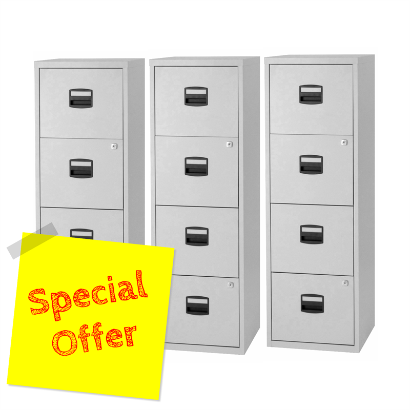3er Pack! BISLEY Home PFA Hängeregistraturschrank • Hängeregister- Aktenschrank