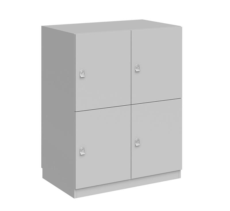 BISLEY Pren Schließfachschrank • 2 Abteile mit je 2 Fächern > 500 mm Tief