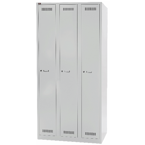 BISLEY Garderobenschrank GL09T1 • 3 Abteile - Breite 900 mm > Tiefe 500 mm