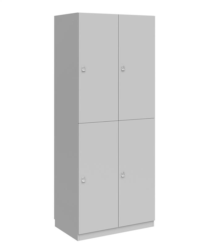 BISLEY Pren Garderobenschrank • 2 Abteile mit je 2 Fächern > 500 mm Tief