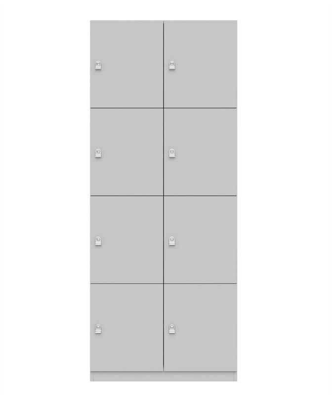 BISLEY Pren Schließfachschrank • 2 Abteile mit je 4 Fächern > 500 mm Tief