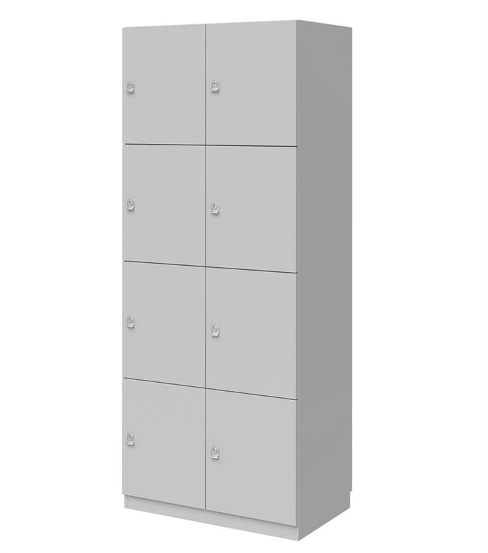 BISLEY Pren Schließfachschrank • 2 Abteile mit je 4 Fächern > 500 mm Tief