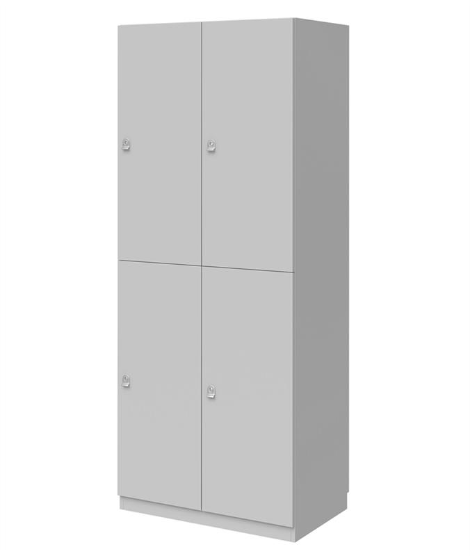 BISLEY Pren Garderobenschrank • 2 Abteile mit je 2 Fächern > 500 mm Tief