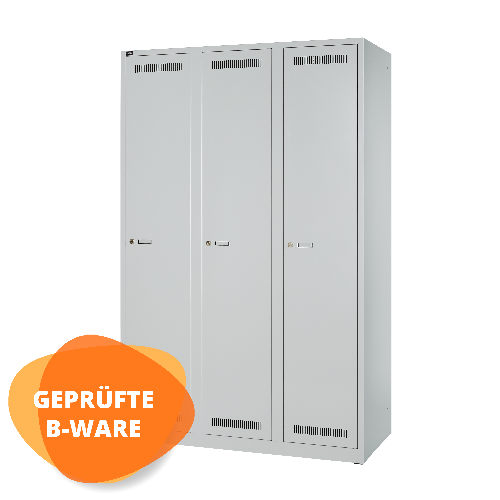 BISLEY Garderobenschrank GL12T1 • 3 Abteile - Breite 1.200 mm > Tiefe 500 mm