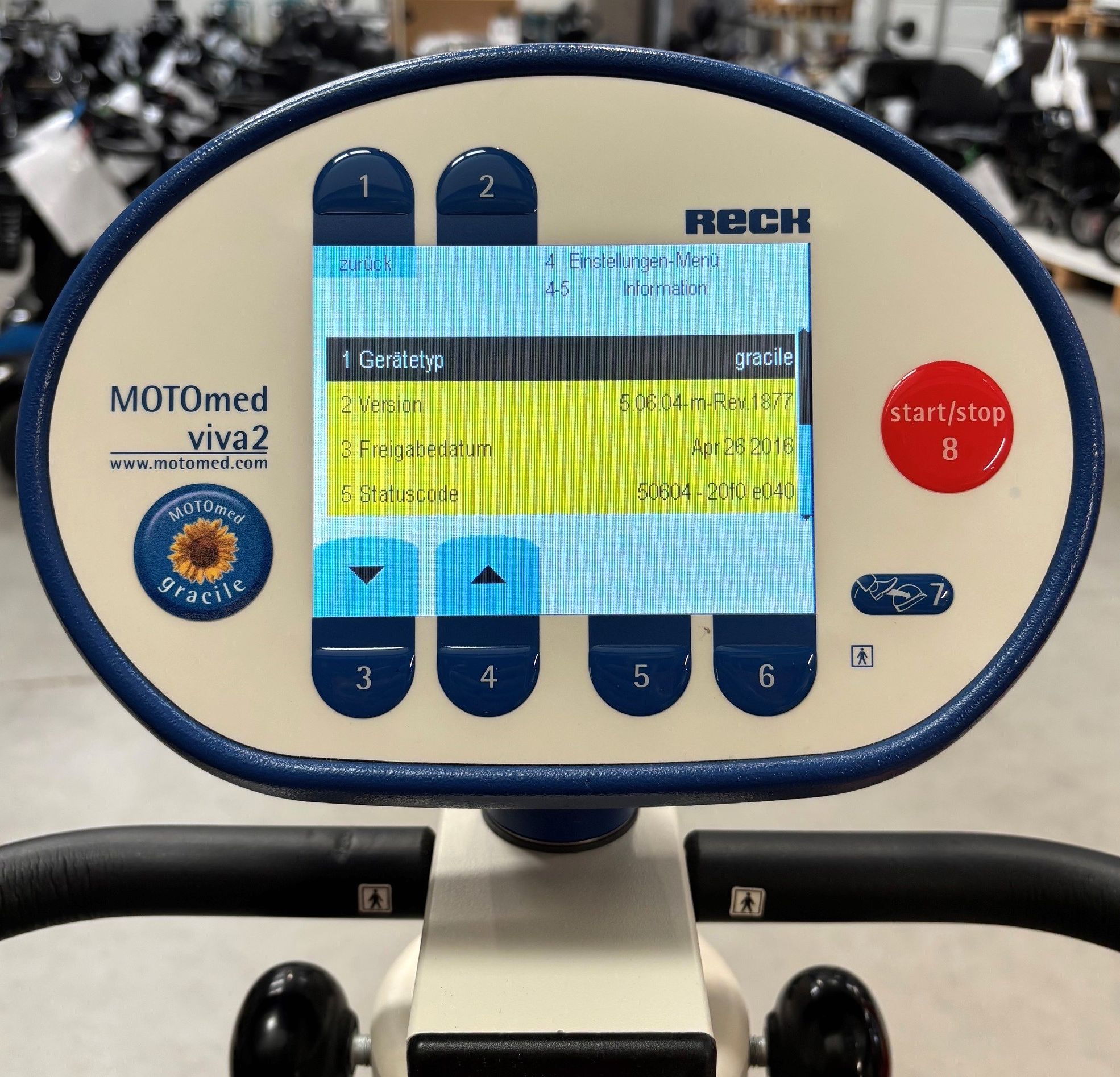 Reck MOTOmed viva2 Gracile Bewegungstrainer • Bein- & Oberkörpertrainer