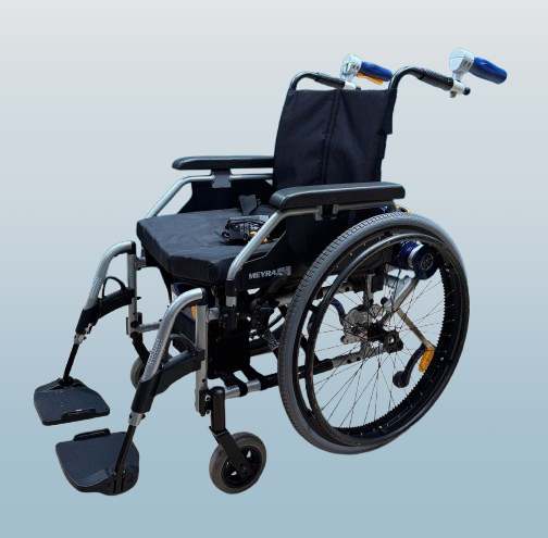 AAT Alber V-MAX Brems- & Schiebehilfe im Set mit Falt- Rollstuhl • SB 46 cm