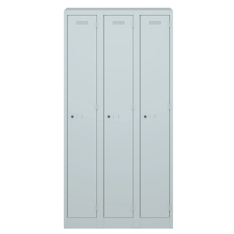 BISLEY Primary Locker Garderoben- Schließfachschrank • 3 Abteile > 600 mm Tief