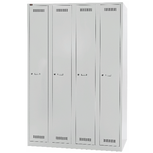 BISLEY Garderobenschrank GL12Q1 • 4 Abteile - Breite 1.200 mm > Tiefe 500 mm