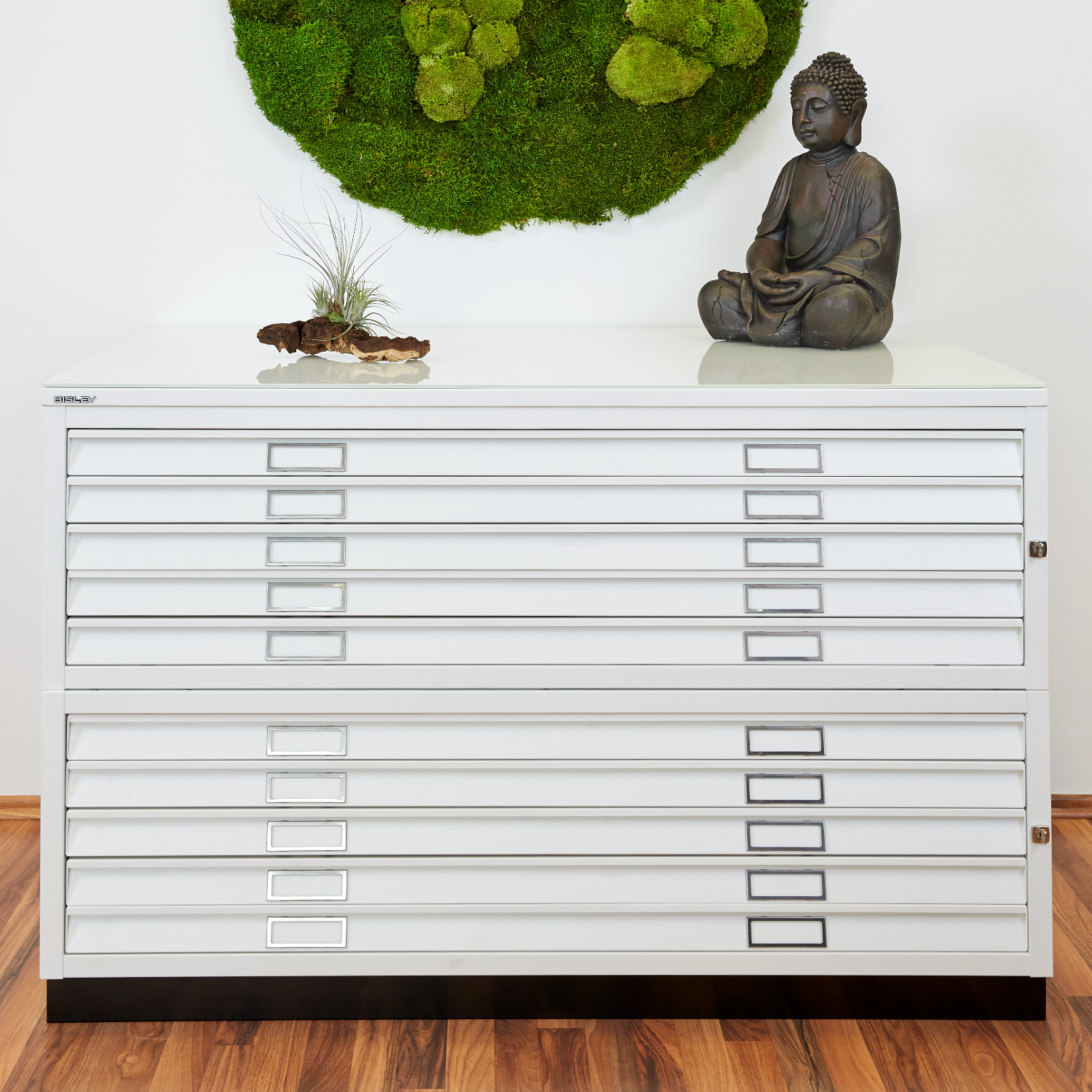 BISLEY Plan- & Zeichnungsschrank DIN A0 • Architektenschrank mit 10 Schubladen