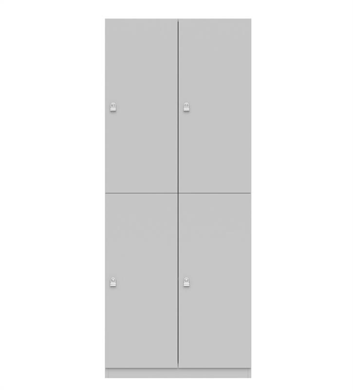BISLEY Pren Garderobenschrank • 2 Abteile mit je 2 Fächern > 500 mm Tief