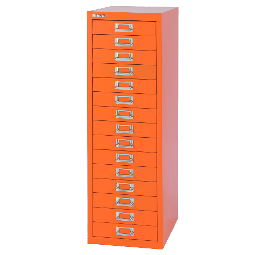 BISLEY MultiDrawer Schubladenschrank 39er Serie DIN A4 > 15 Schubladen à H 51 mm